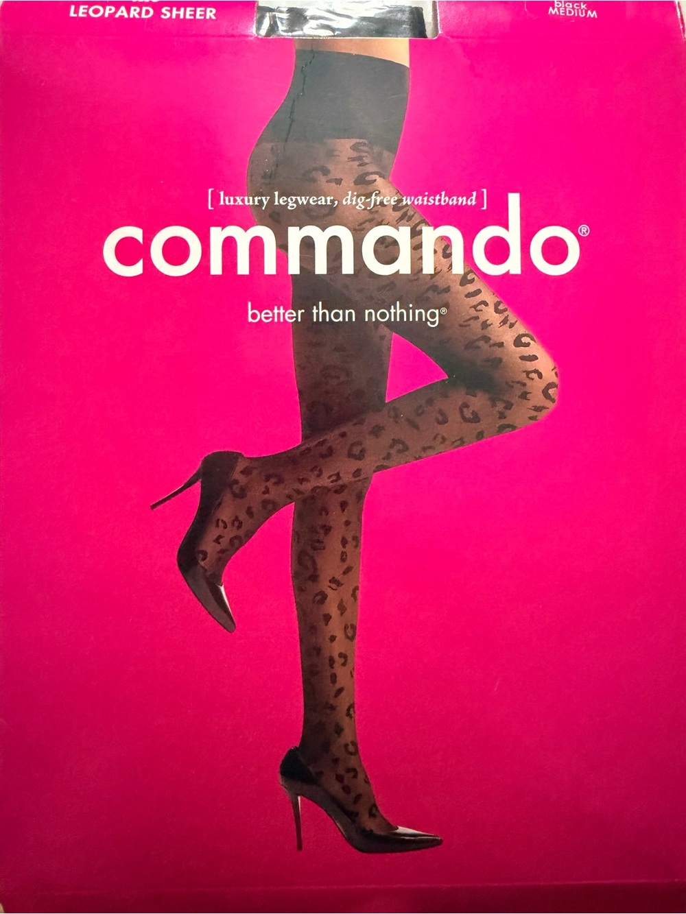 Commando Black Leopard Sheer Patterned Tights